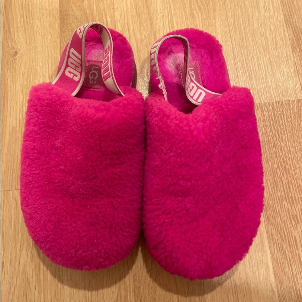 UGG Kids Bright Pink Cozy Slippers